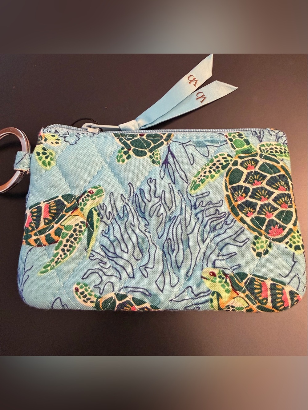 Vera Bradley Zip ID Case Sea Turtles and Coral -  NWT